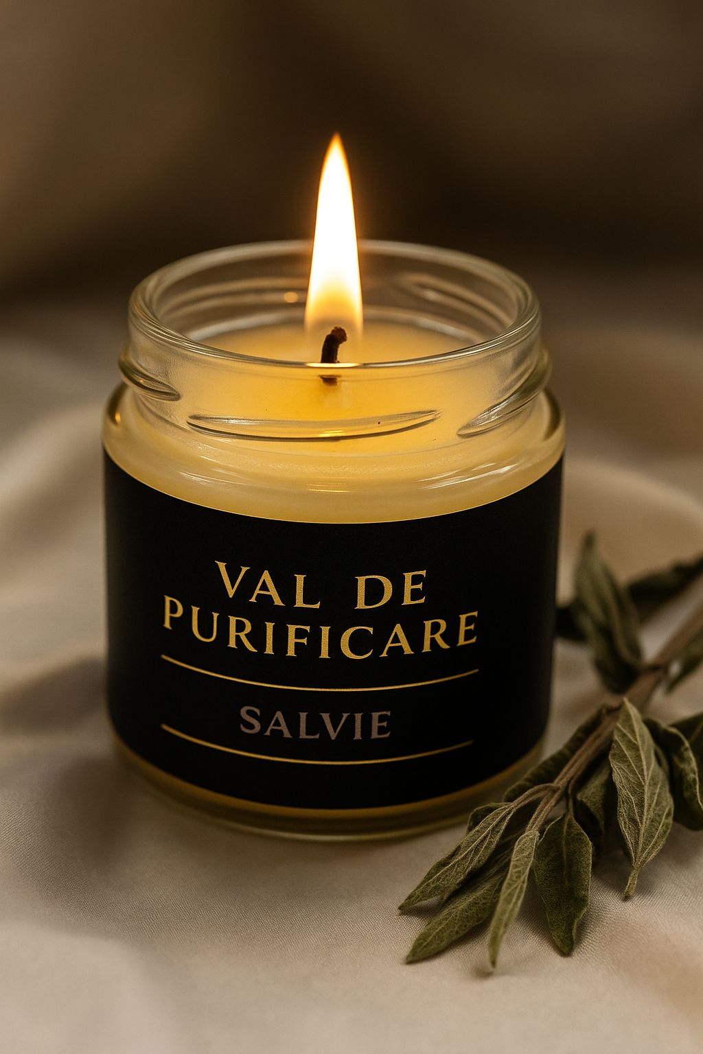 Lumânare Salvie – Val de Purificare