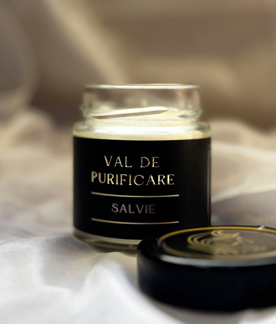 Lumânare Salvie – Val de Purificare - imagine 3