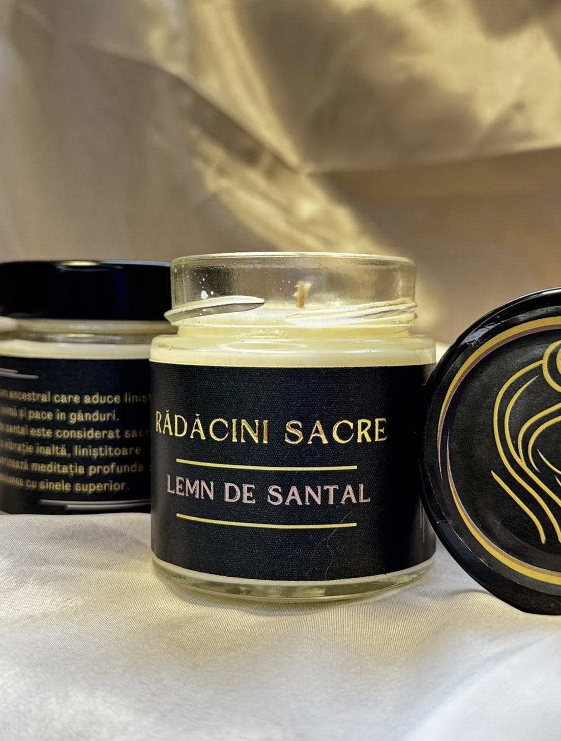 Lumânare Lemn de Santal - Rădăcini Sacre - imagine 4