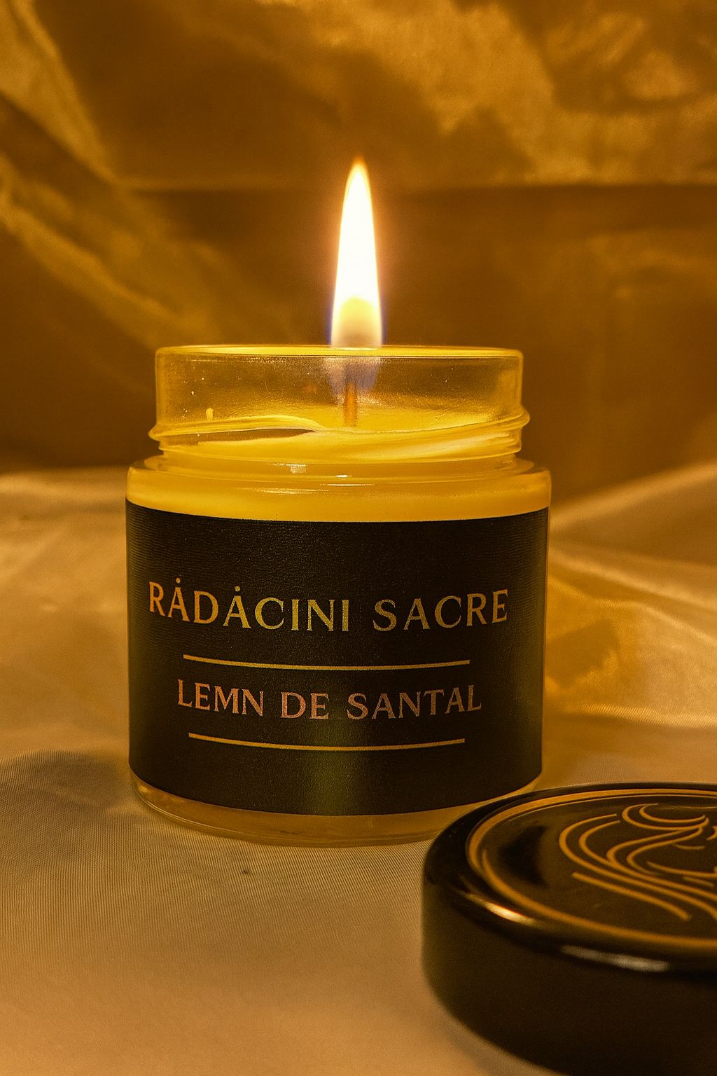 Lumânare Lemn de Santal - Rădăcini Sacre - imagine 3