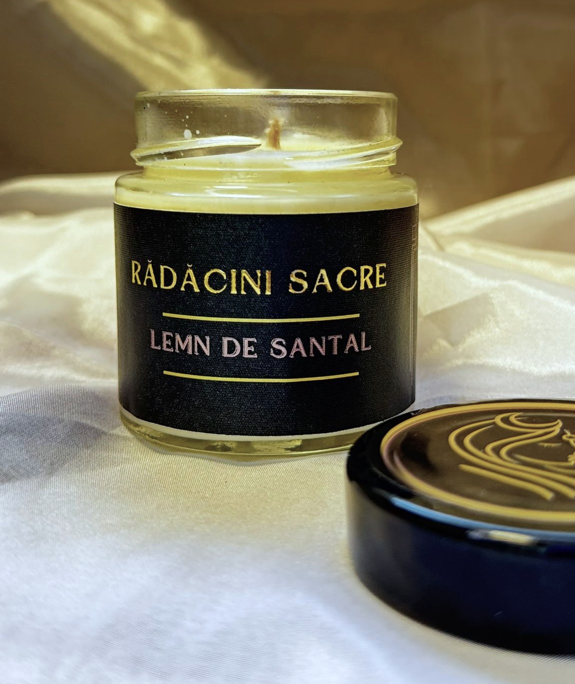 Lumânare Lemn de Santal - Rădăcini Sacre - imagine 2