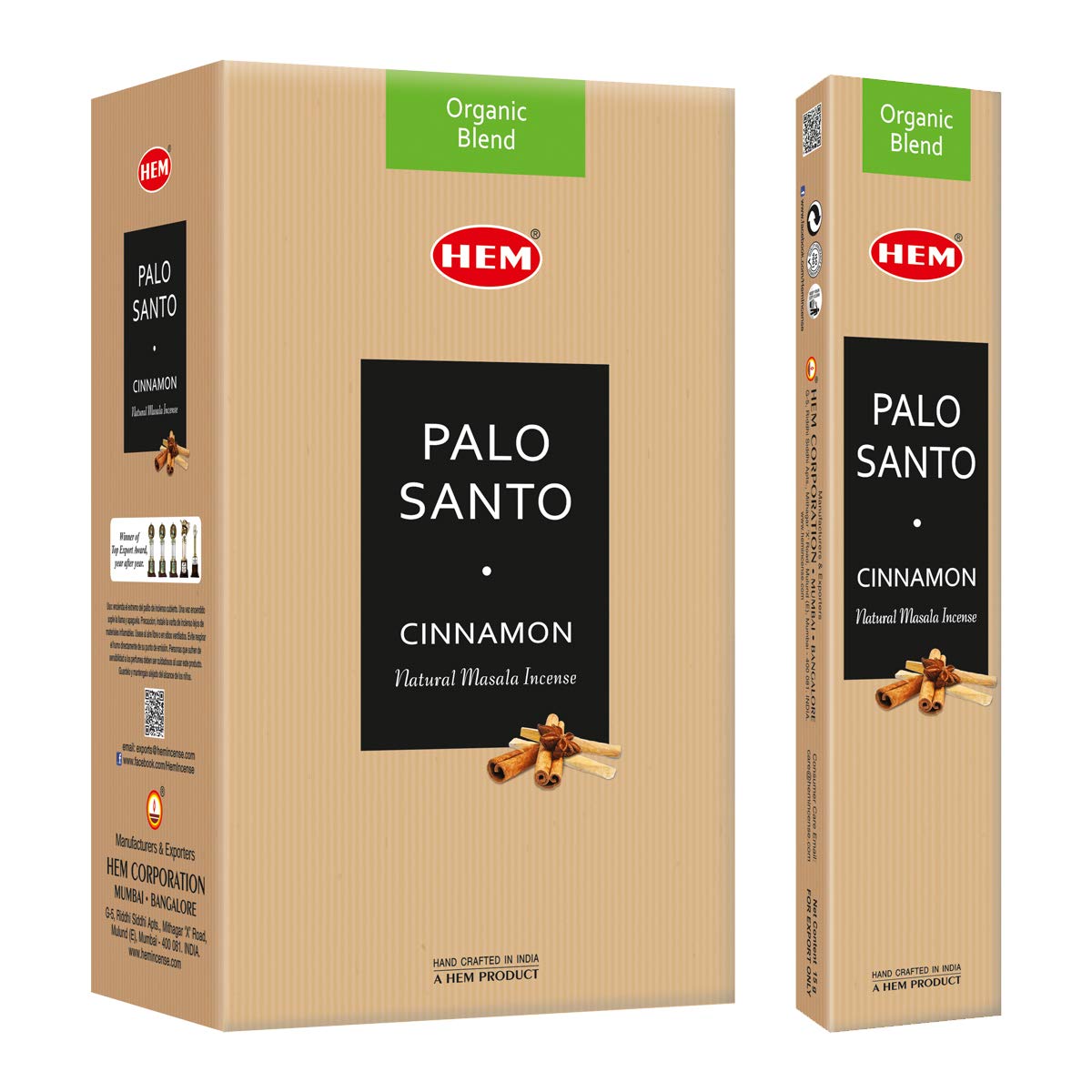 HEM Organic Blend Palo Santo & Scorțișoară - imagine 2