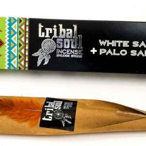 Bețișoare Parfumate Salvie Albă & Palo Santo – Tribal Soul