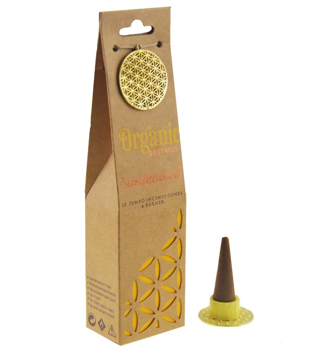 Organic Goodness Conuri Lemn Santal – Song of India