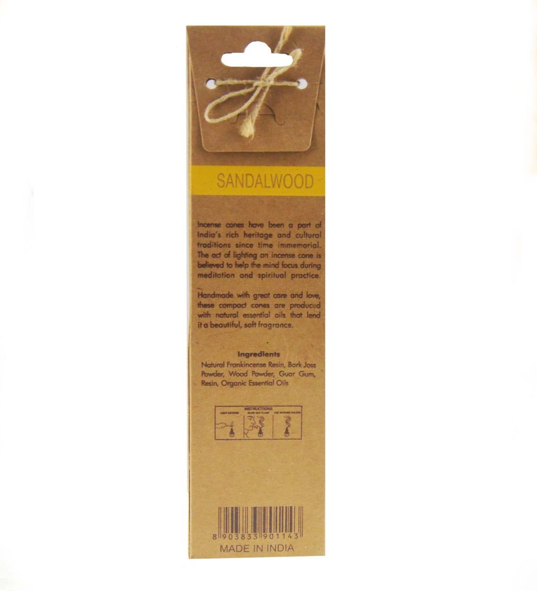 Organic Goodness Conuri Lemn Santal – Song of India - imagine 4