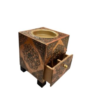 Suport Ardere pe Cărbune - Bakhoor Cutie Lemn