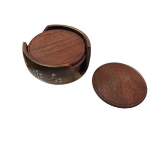 Suport Pahare din Lemn de Trandafir - Rotund