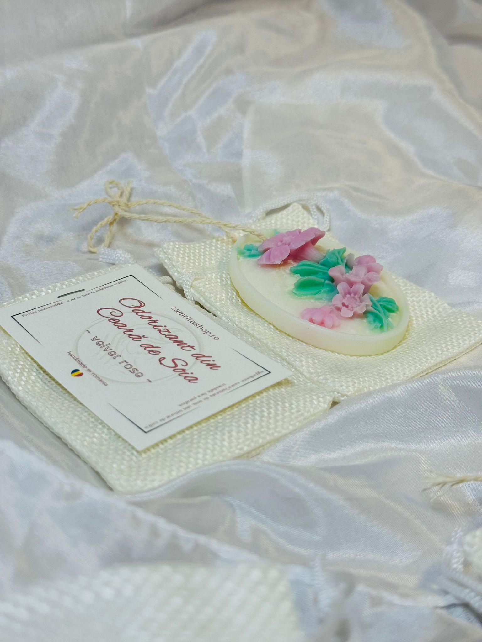Mini Odorizant Ceară Soia - Velvet Rose - imagine 4