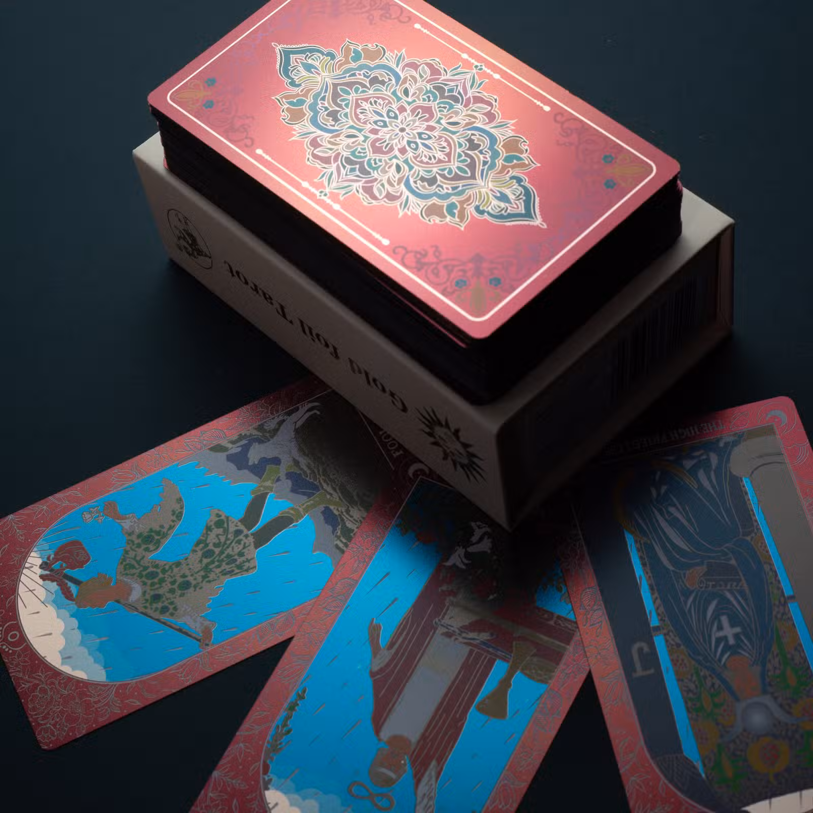 Cărţi Tarot Folie de Aur – Rubiniu - imagine 2